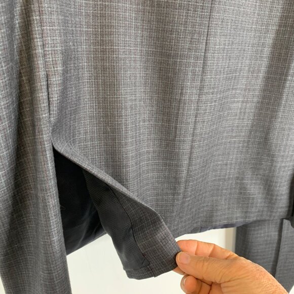 Michael Kors Mens Grey Two-Piece Suit plaid Wool Size 46L EUC - Picture 6 of 11